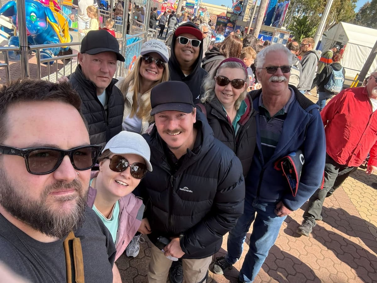 The In This Together team and participants together on a day out at the Royal Adelaide Show